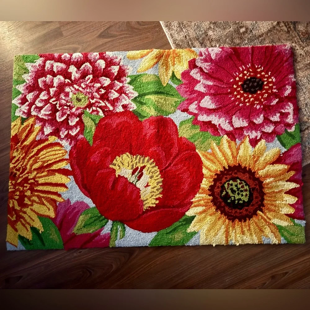 GRANDIN ROAD Floral Multicolor‎ Rug